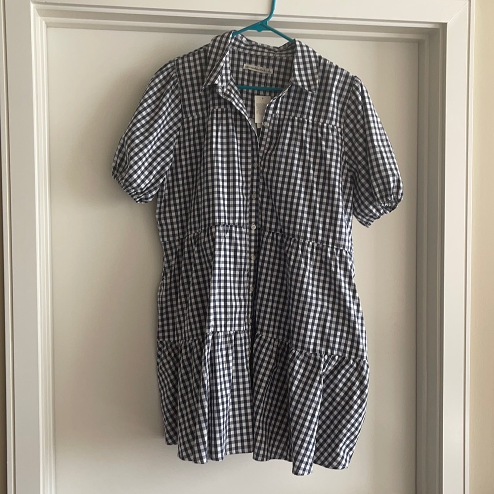 Abercrombie & Fitch | Size Large | Blue Gingham Pattern